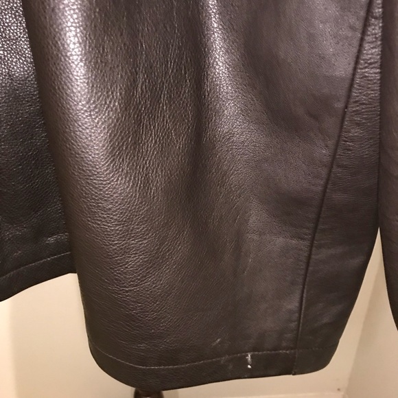 J. Crew heavy leather jacket size Large - Picture 3 of 5
